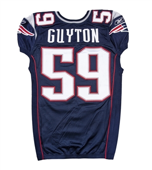 2010 Gary Guyton Game Used New England Patriots Home Jersey (Patriots Pro Shop)